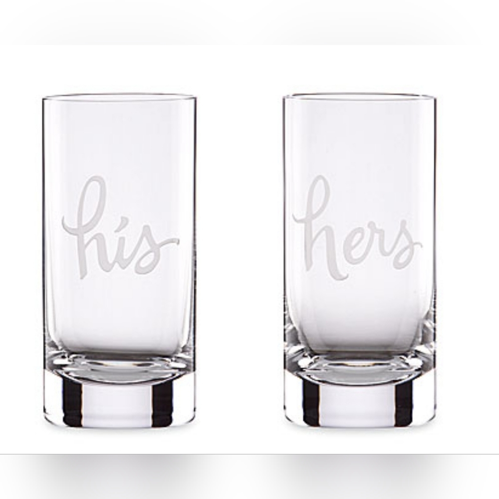Kate Spade New York, Lenox Two of A Kind His and Hers Highball Glasses Set Of 2